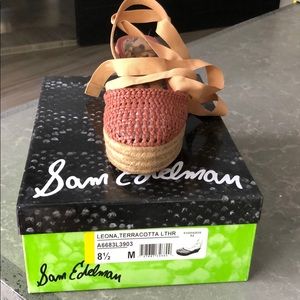 Sam Edelman stacked wrap sandal